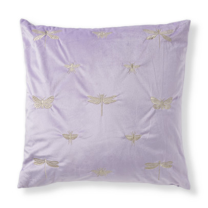 Sierkussen libelle – paars – 45×45 cm
